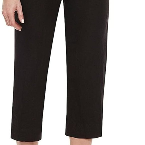 Bryn Walker Linen Capri Pants Black SZ XXS - Picture 2 of 8